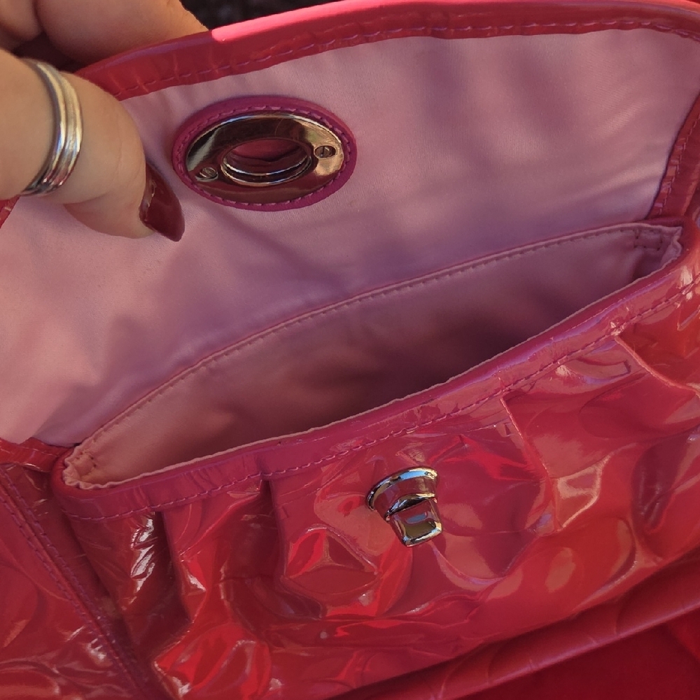 Coach Pink and Tan Shoulder Bag - Picture 10 of 15